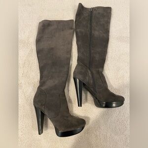 Calvin Klein Gray Suede Boots